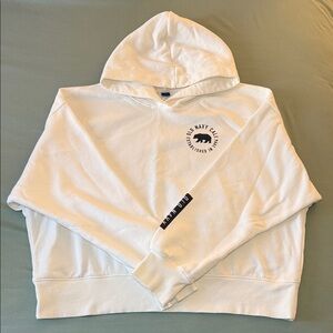 Old Navy Cream Hoodie with Bear Logo